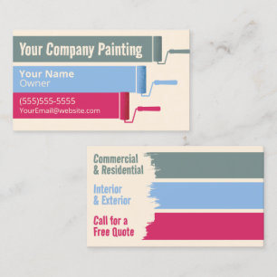 Modern multicolor Painting Service Business Card