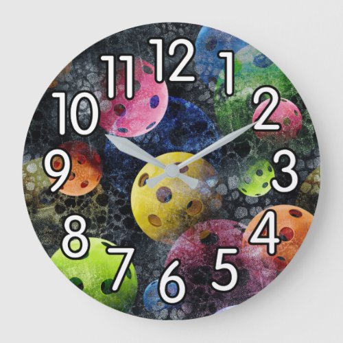 Modern Multicolor Pickleball Clock