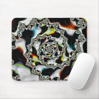 Modern Multicolor Psychedelic Spiral Fractal