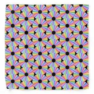 Modern Multicolored Circle Pattern Bandana
