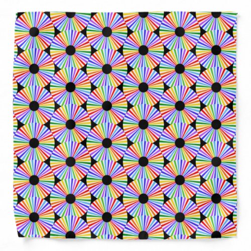 Modern Multicolored Circle Pattern Bandana