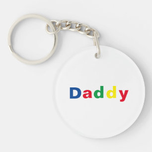 Modern Multicolored Daddy Keychain