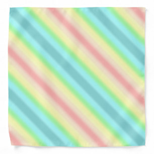Modern multicolored pastel colors striped bandana