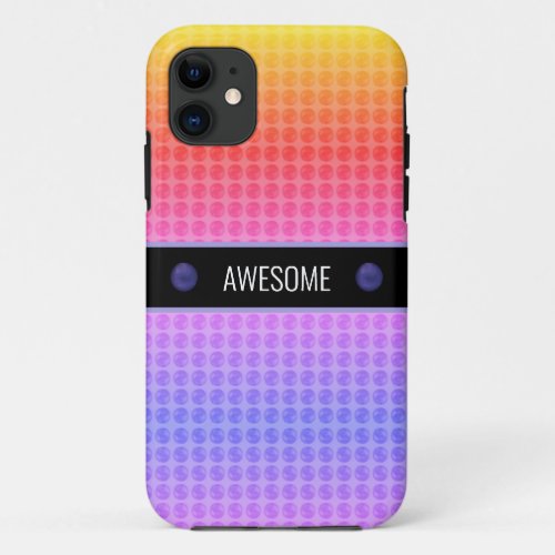 Modern Multicolored Polka Dots iPhone 11 Case