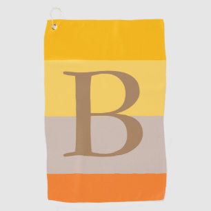 Modern Multiple Pastel Color Monogram Name Initial Golf Towel