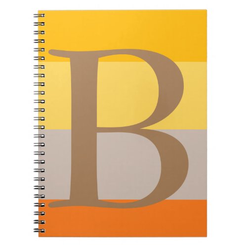 Modern Multiple Pastel Color Monogram Name Initial Notebook