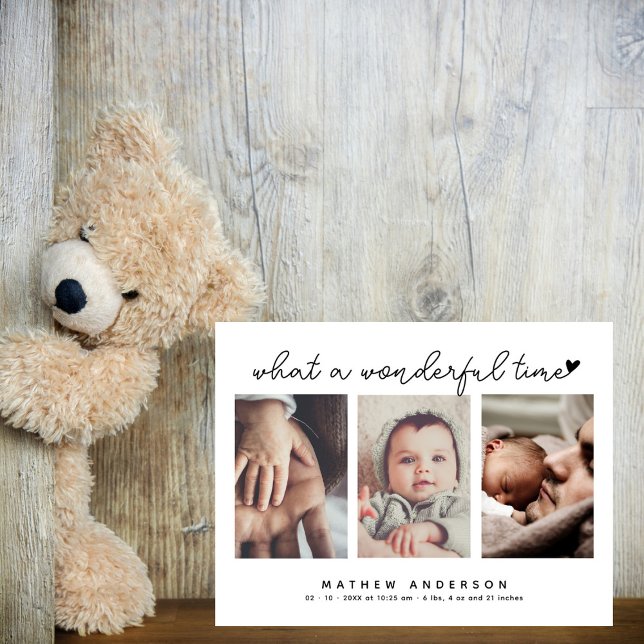 Modern Multiple Photo Thank You Baby Shower Postcard (Creator Uploaded)