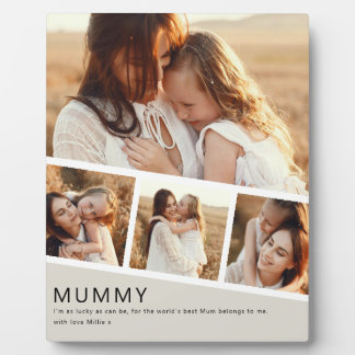 Modern Mummy Photo Strip Collage Plaque
