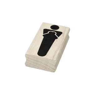 Modern mummy silhouette art stamp