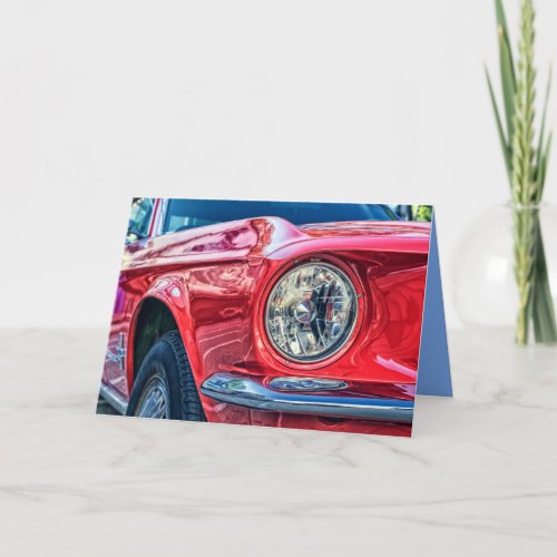 modern muscle car greeting card