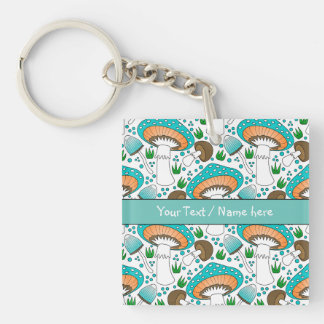 Modern mushroom design keychain