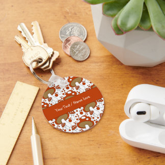 Modern mushroom design keychain