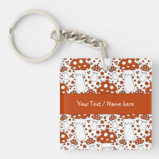 Modern mushroom design keychain