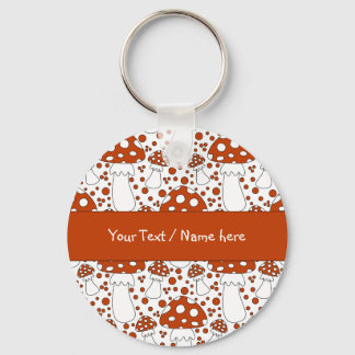 Modern mushroom design keychain