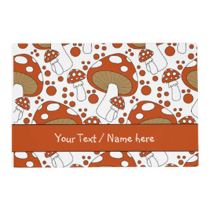 Modern mushroom design placemat