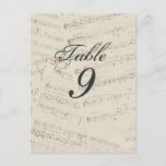 Modern  Music Notes Music Wedding Table Numbers at Zazzle