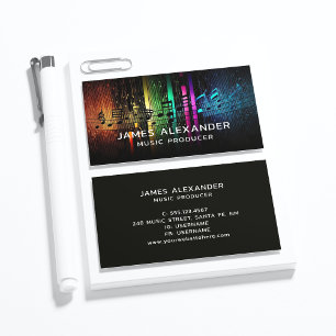 Modern Music Producer Recording Studio Business Card