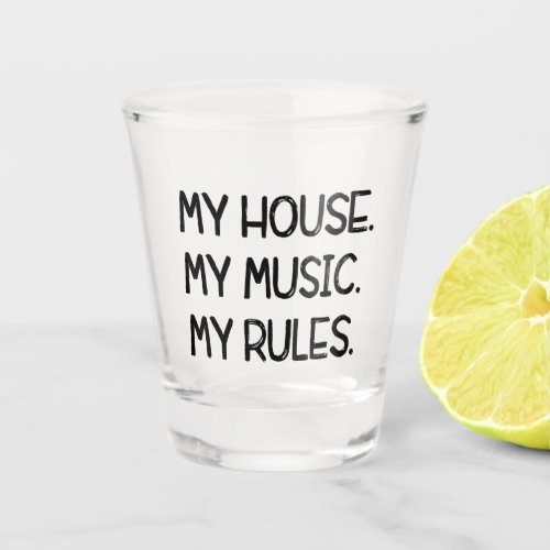 Modern Music Quote With Initial Shot Glass