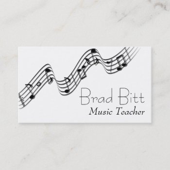Modern Music Teacher Business Card by ArtisticEye at Zazzle