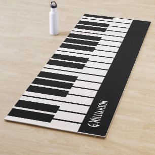 Modern Musical Piano Keys Add Your Name Yoga Mat