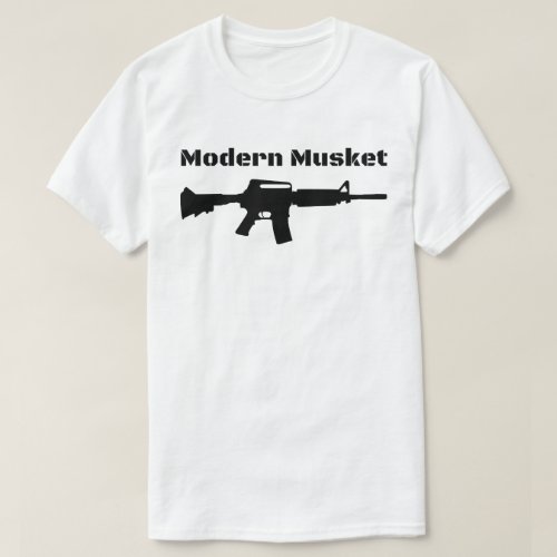 Modern Musket AR15 M16 M4 Black Rifle Molon Labe T_Shirt