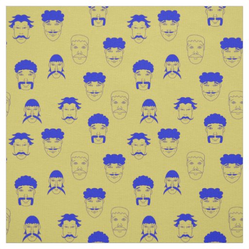 Modern Mustache beard dads patterns Fabric