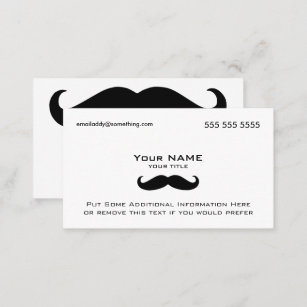 Modern Mustache Business Card