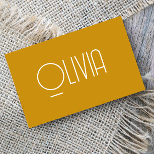 Modern Mustard Yellow Mute Retro Unique Script