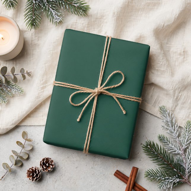 Modern Muted Green  Wrapping Paper Roll (Creator Uploaded)