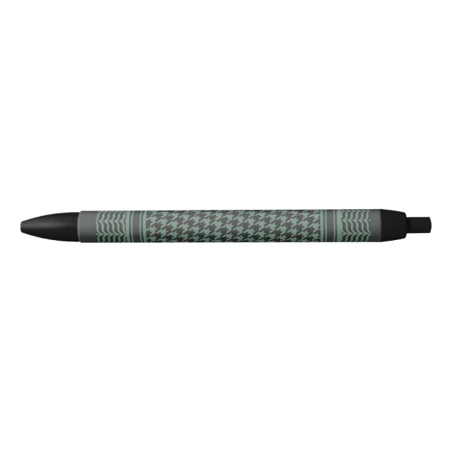Modern Muted Olive Houndstooth Pattern Pen (Front)
