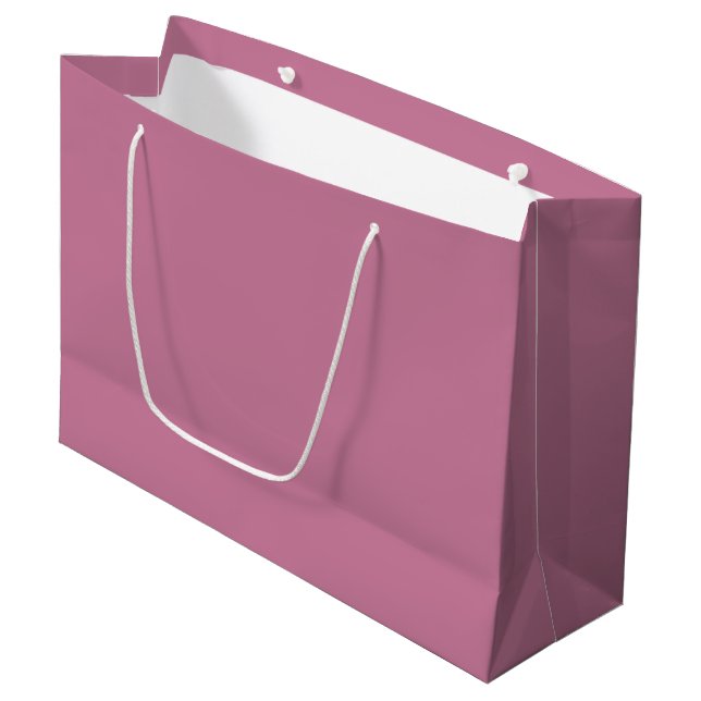 Modern Muted Pink Mauve Large Gift Bag (Front Angled)