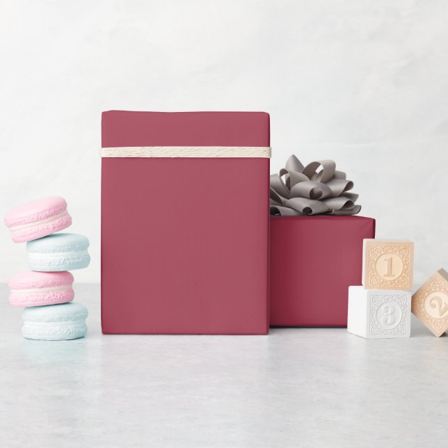 Modern Muted Red Wrapping Paper Roll (Baby Shower)