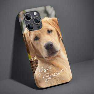 Modern My Best Friend Picture Dog Love Paw Print iPhone 13 Pro Case