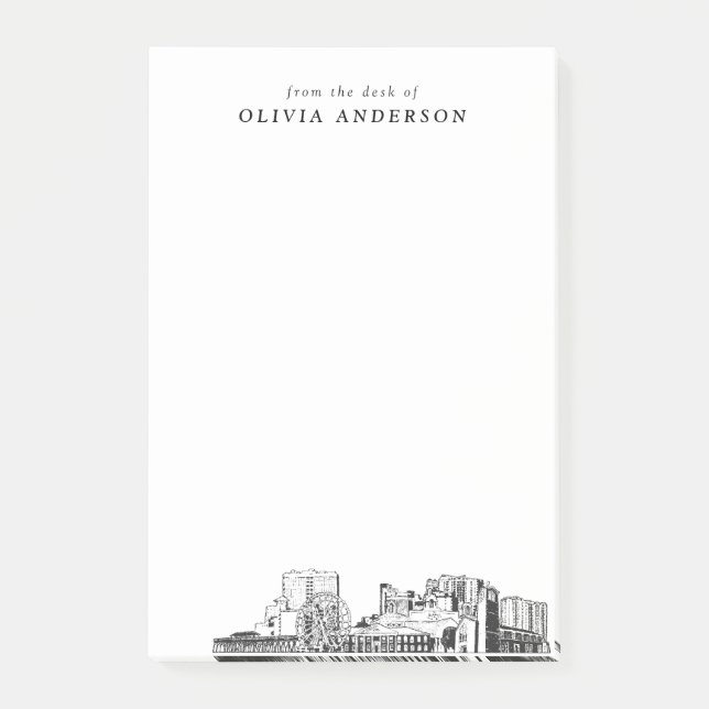 Modern Myrtle Beach Professional Gift Personalized Post-it Notes (Front)