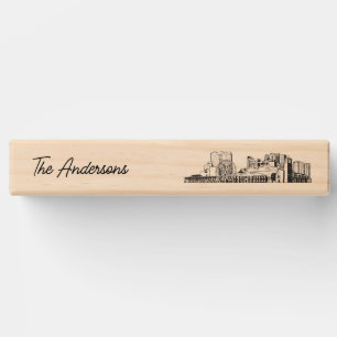 Modern Myrtle Beach Wedding Guestbook Lawn Game Topple Tower