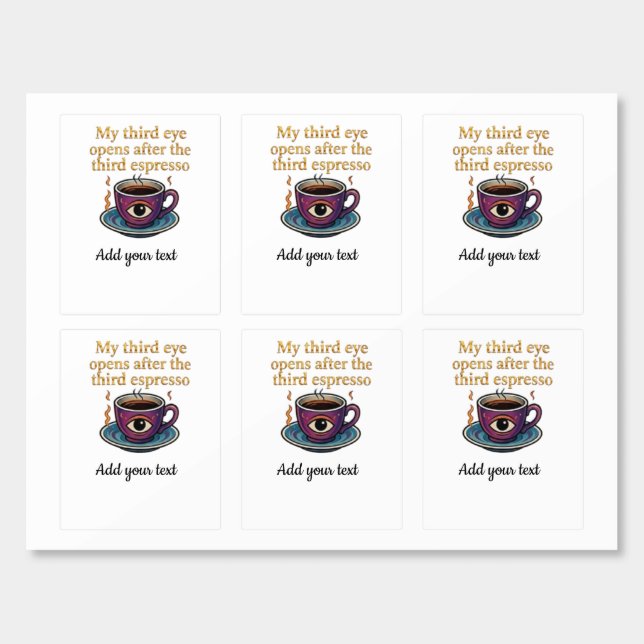 Modern Mystic Coffee Art My third eye collection Drink Mix (Sticker Sheet)
