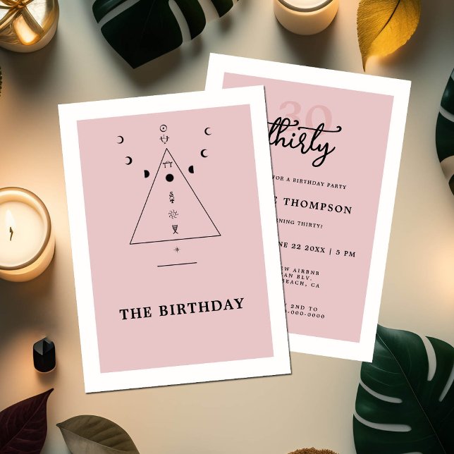 Modern Mystic Tarot Fortune 30th Birthday Party Invitation (Creator Uploaded)