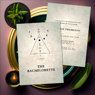 Modern Mystic Tarot Fortune Fun Bachelorette Party Invitation