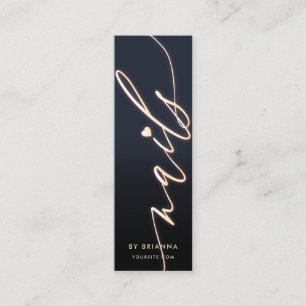Modern Nail Artist Manicure Specialist Nails Salon Mini Business Card