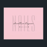 Modern Nail Artist Nail Tech Pink Pastel Monogram Flyer<br><div class="desc">Modern Nail Artist Nail Salon Pastel Pink Monogram Name initials business card with QR code</div>