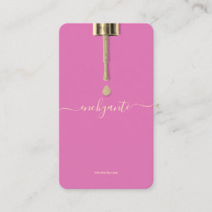 MODERN NAIL POLISH NAIL BEAUTY SALON PINK BUSINESS CARD