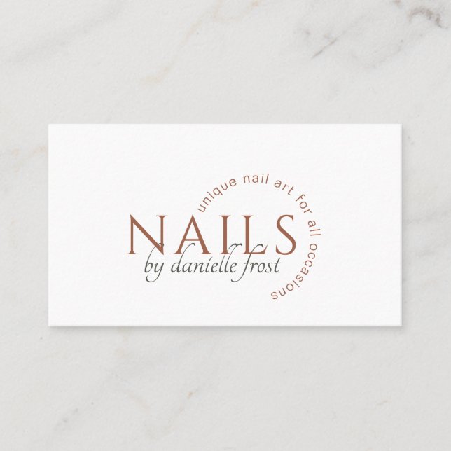 Modern Nail Tech Business Card (Front)