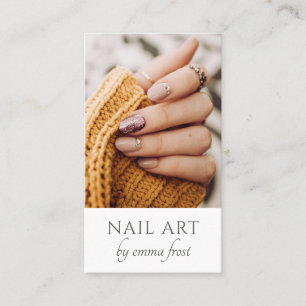 Modern Nail Tech Photo Business Card