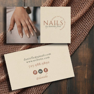 Modern Nail Tech Photo Business Card