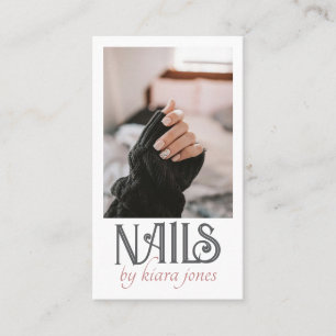 Modern Nail Technician Nail Salon Photo Business Card