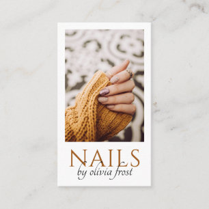 Modern Nail Technician Nail Salon Photo Business Card