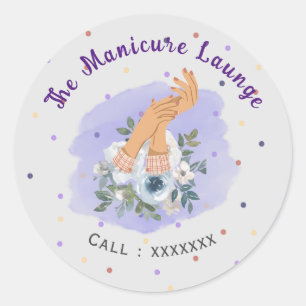 Modern Nails business script Typography Sticker