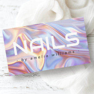 Modern nails nail technician stylist business card