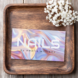 Modern nails nail technician stylist foil business cards