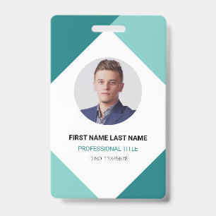 Modern Name and Photo Corporate Employee ID Card Badge